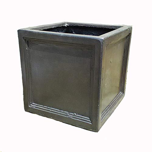 植木鉢　脚付　ローマ調　グラスバァイバー製　グレー　おしゃれ ローマ調 脚付植木鉢 グラスバァイバー製 グレー オシャレ Amazon